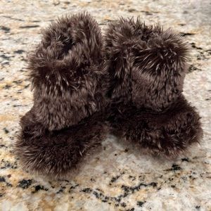 Restoration Hardware Baby & Child Luxe Faux Furry Booties